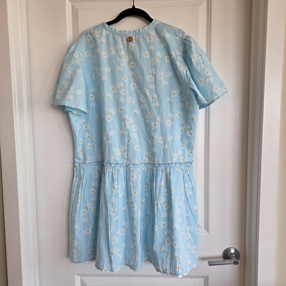Simply Southern Light Blue Daisy Tiered Dress - Picture 2 of 6